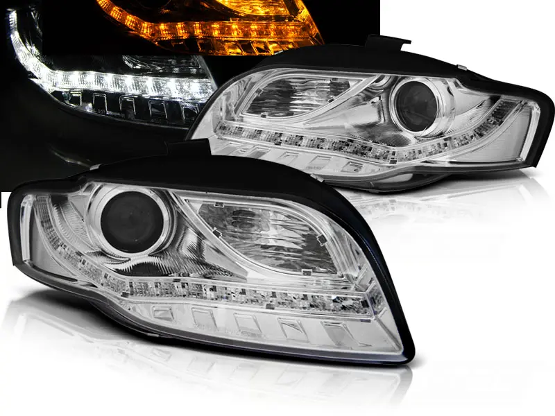 Headlights Audi A4 B7 04-08 DE Chrome