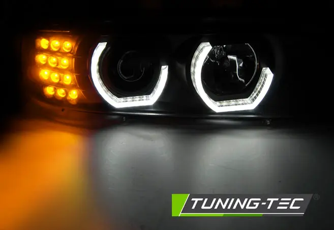 Headlights BMW E39 3D LED Black – náhľad 4