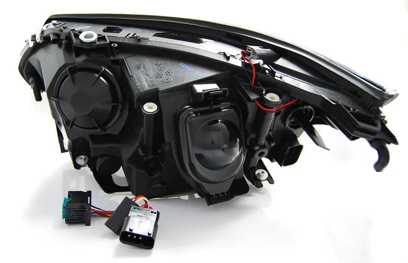 Headlights BMW E60 E61 Halogen Angel Eyes Black – náhľad 2