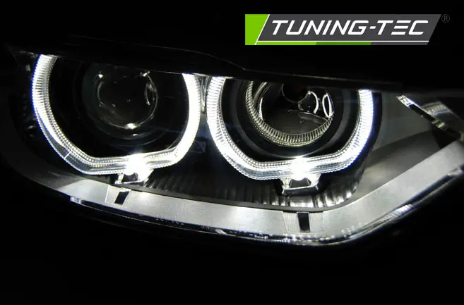 Headlights BMW F30/F31 11-15 LED Angel Eyes Black – náhľad 2