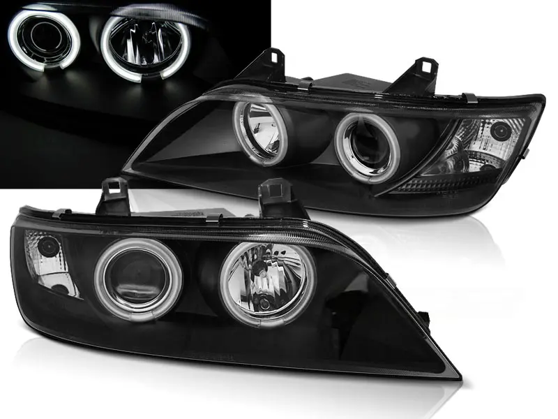 Headlights BMW Z3 96-02 CCFL Angel Eyes Black