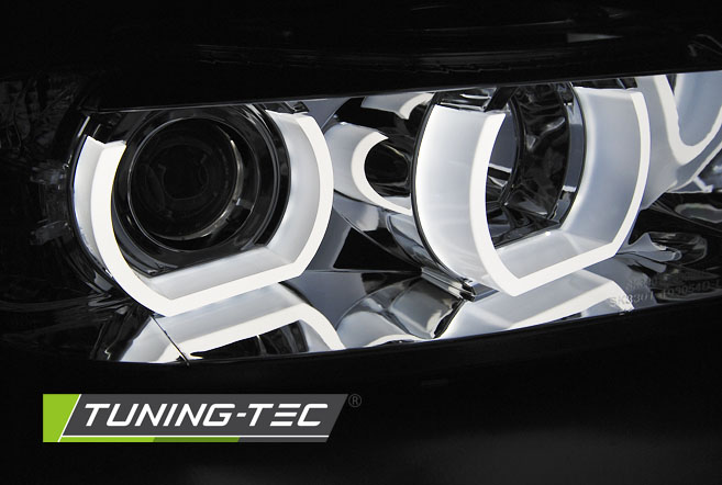 Headlights BMW E90 E91 05-08 U-Type Xenon 3D Chrome – náhľad 3