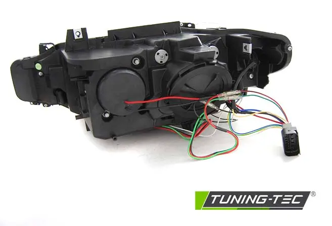 Headlights BMW F30/F31 11-15 DRL LED Angel Eyes Black – náhľad 3