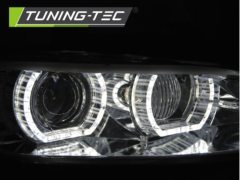 Headlights BMW E92 E93 06-10 HID Angel Eyes Chrome – náhľad 2