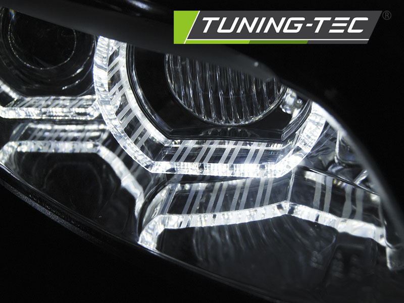 Headlights BMW E92 E93 06-10 HID Angel Eyes Chrome – náhľad 4