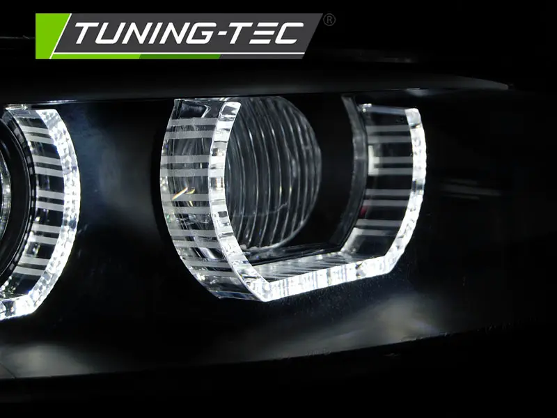 Headlights BMW E92 E93 06-10 HID Angel Eyes Black – náhľad 4