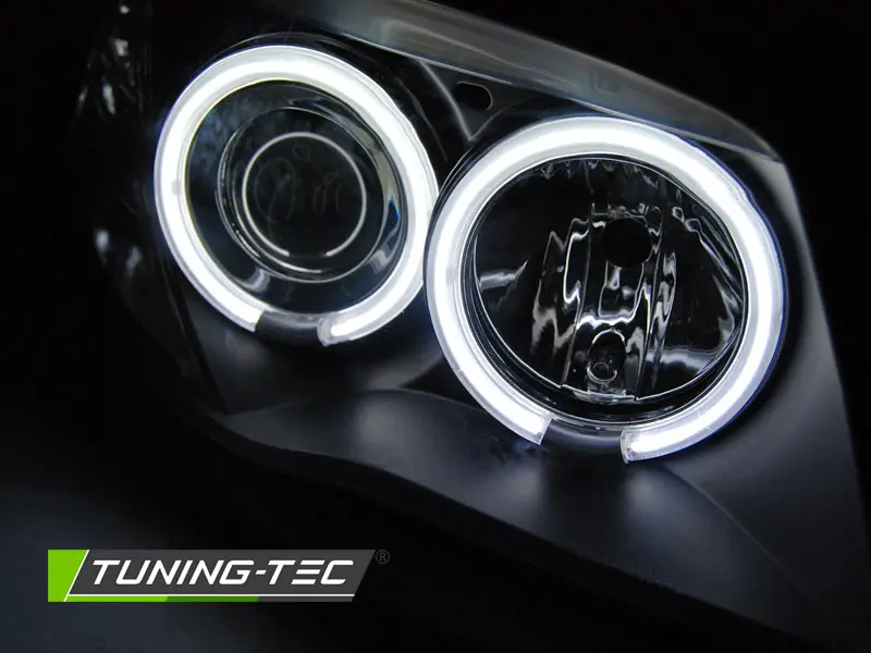 Headlights BMW 1 E81/E87 CCFL Angel Eyes Black – náhľad 3