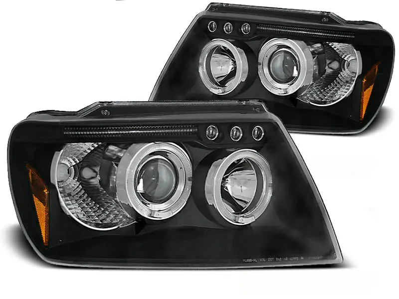 Headlights Jeep Grand Cherokee WJ Angel Eyes Black