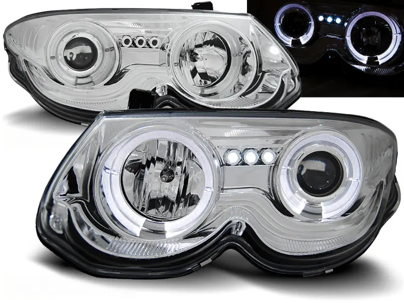 Headlights Chrysler 300M 99-04 Angel Eyes Chrome