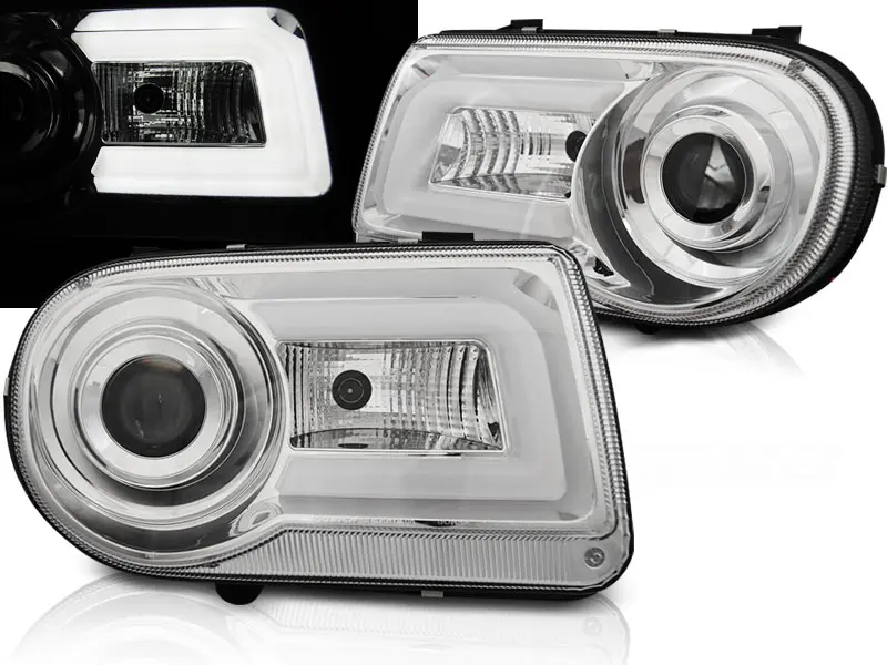 Headlights Chrysler 300C 05-10 Tube Light Chrome