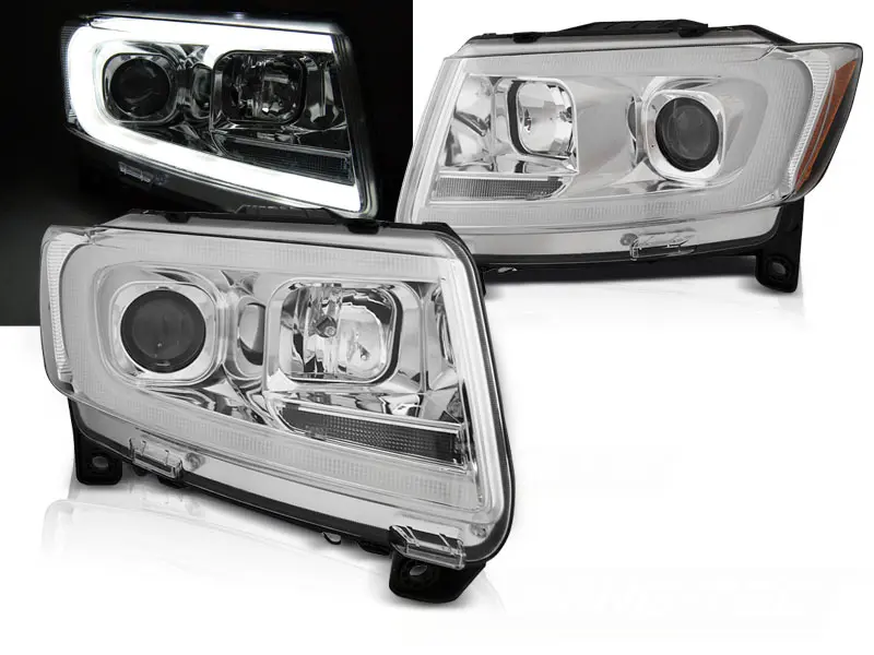 Headlights Jeep Grand Cherokee WK2 11-13 LED Dynamic Chrome