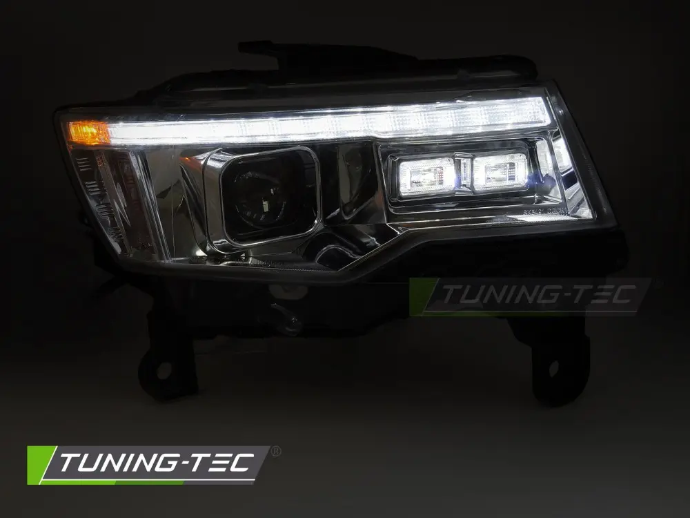 Headlights Jeep Grand Cherokee WK2 14-21 Xenon Tube Light Chrome – náhľad 2
