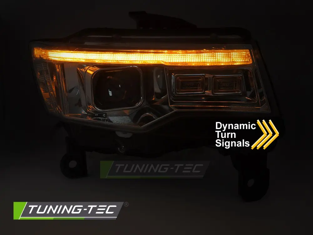 Headlights Jeep Grand Cherokee WK2 14-21 Xenon Tube Light Chrome – náhľad 3