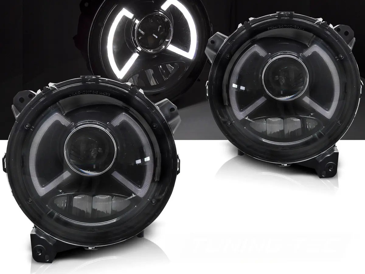 Headlights Jeep Wrangler JL 18-23 WL Full LED Black
