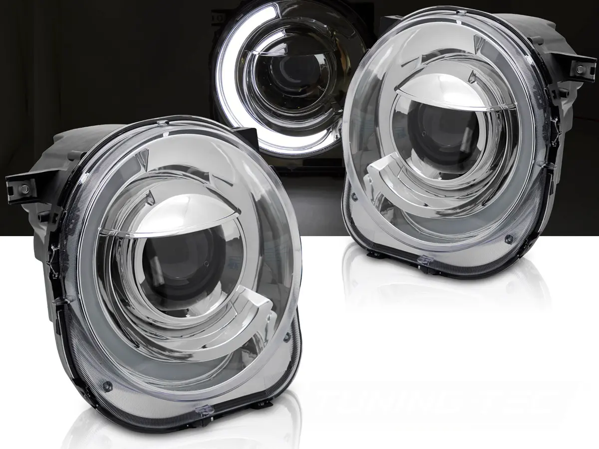 Headlights Jeep Renegade 14- Tube Light Chrome