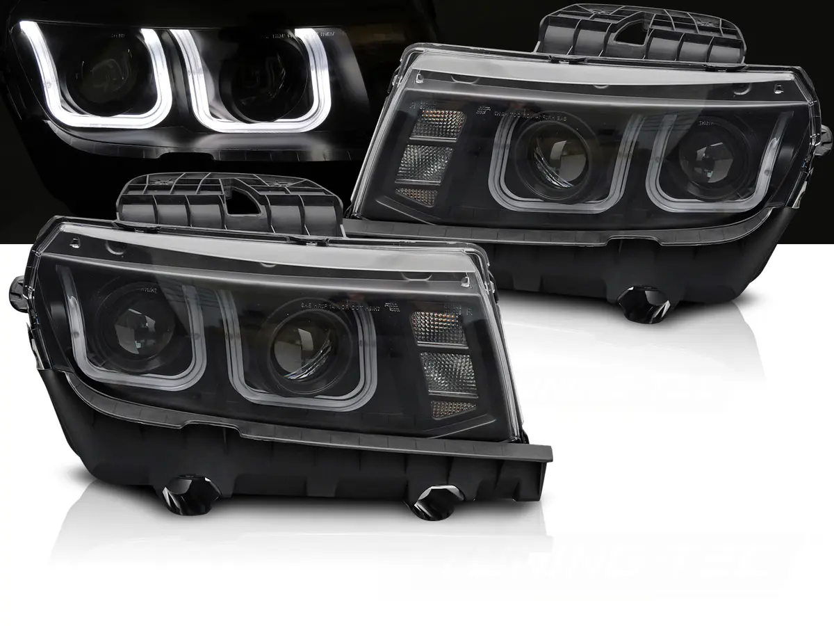Headlights Chevrolet Camaro 13-15 Black