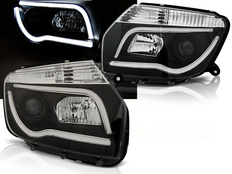 Headlights Dacia Duster Tube Light Black