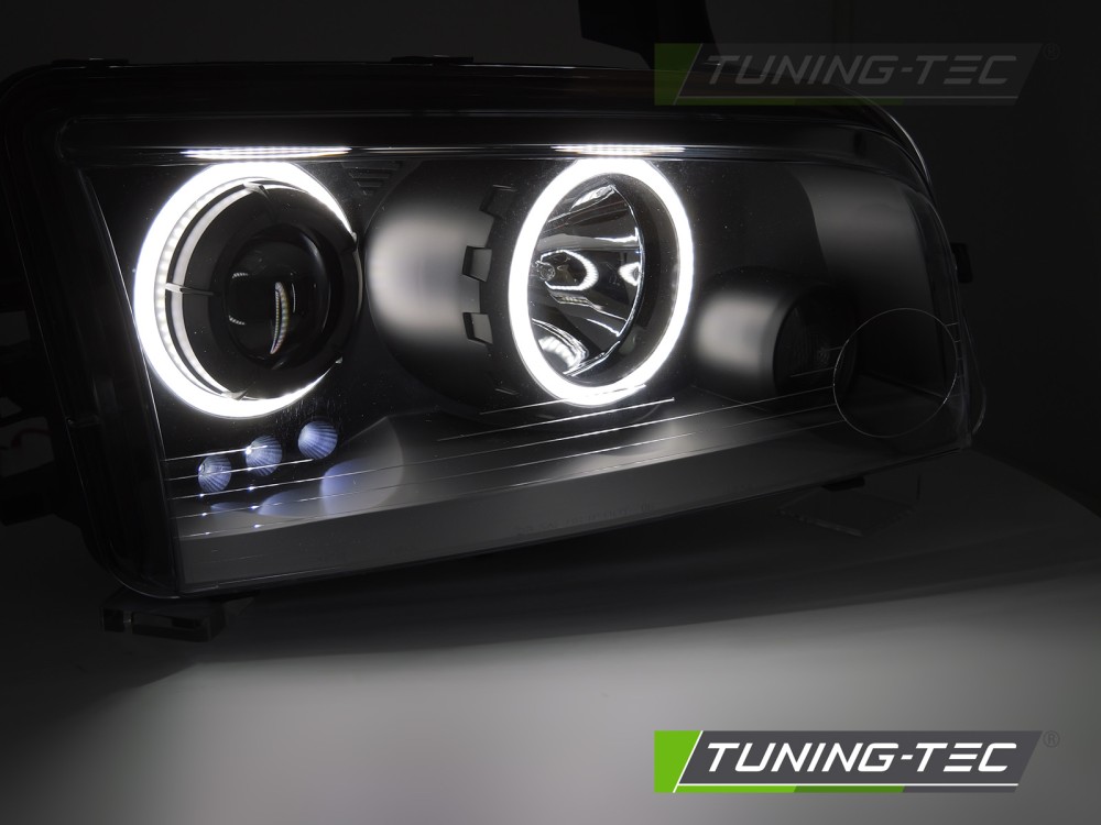 Headlights Dodge Charger LX 06-10 Angel Eyes Black – náhľad 2