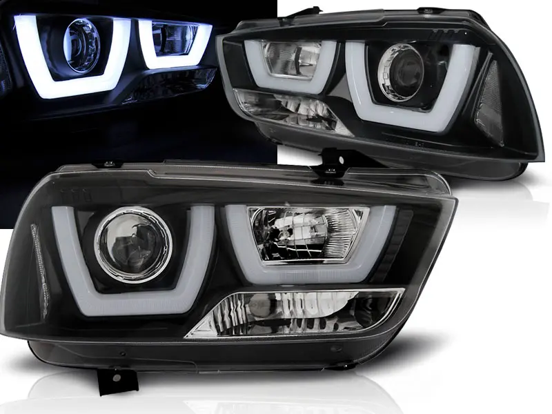 Headlights Dodge Charger LX 11-15 Black U-Type
