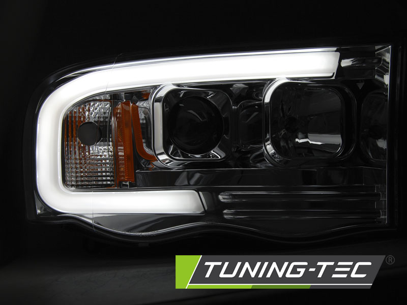 Headlights Dodge RAM 02-06 Tube Light Chrome – náhľad 6