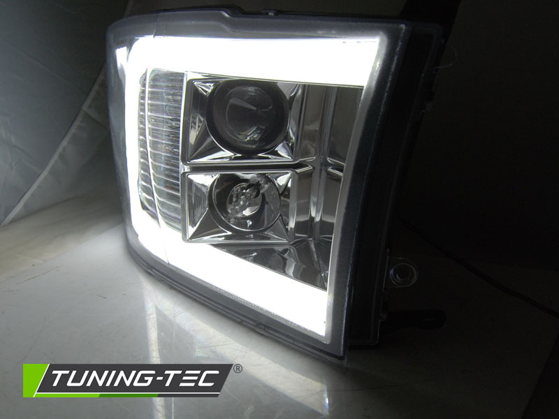 Headlights Dodge Ram 09-18 Tube Light Chrome – náhľad 2