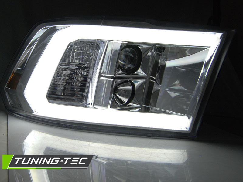 Headlights Dodge Ram 09-18 Tube Light Chrome – náhľad 3