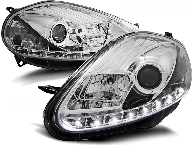 Headlights Fiat Grande Punto 05-08 Devil Eyes Chrome