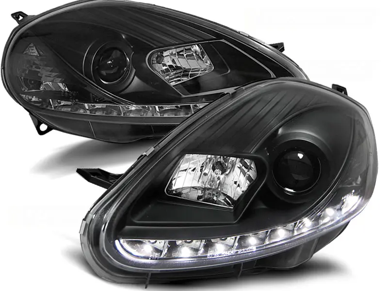 Headlights Fiat Grande Punto 05-08 Devil Eyes Black
