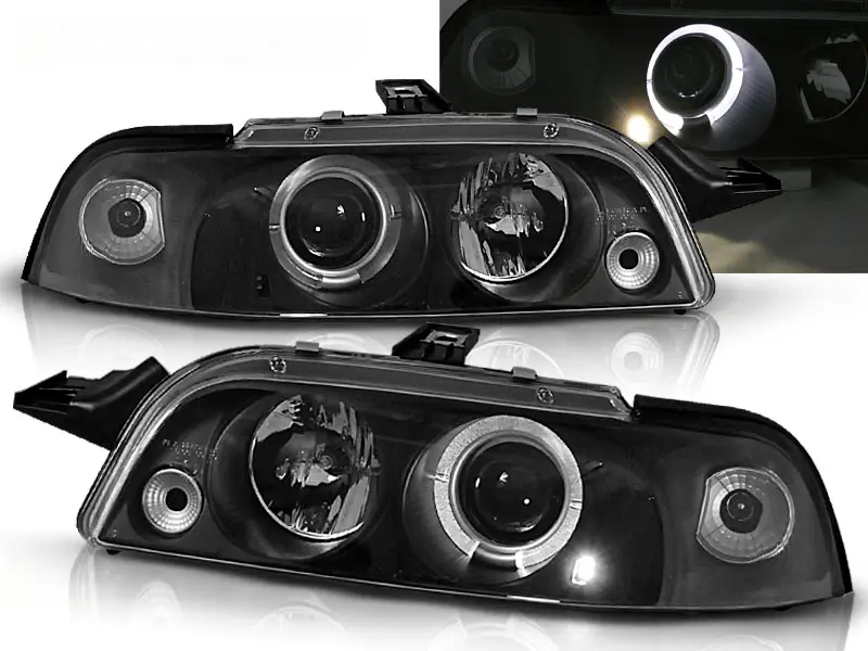 Headlights Fiat Punto 93-99 Angel Eyes Black