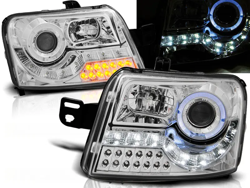 Headlights Fiat Panda 03-12 Devil Eyes Chrome