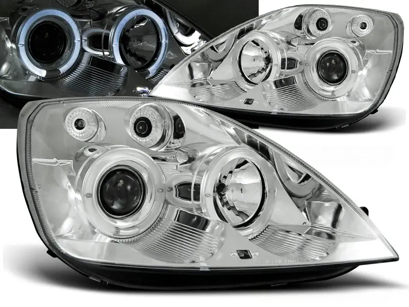 Headlights Ford Fiesta MK6 02-05 Chrome