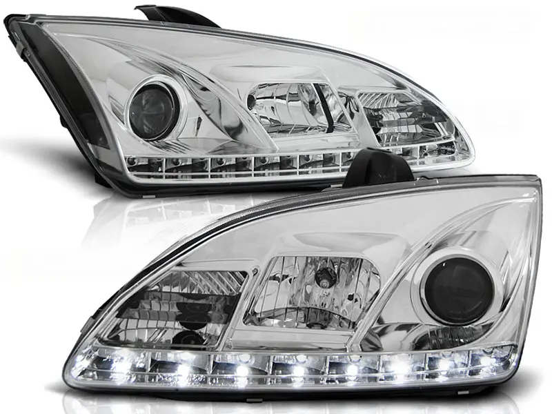 Headlights Ford Focus 04-08 Devil Eyes Chrome