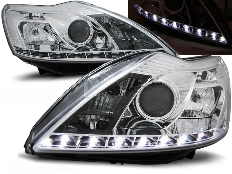 Predné svetlá Ford Focus 2 08-10 Devil Eyes Chrome