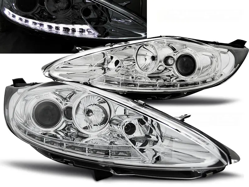 Headlights Ford Fiesta MK7 08-12 Chrome