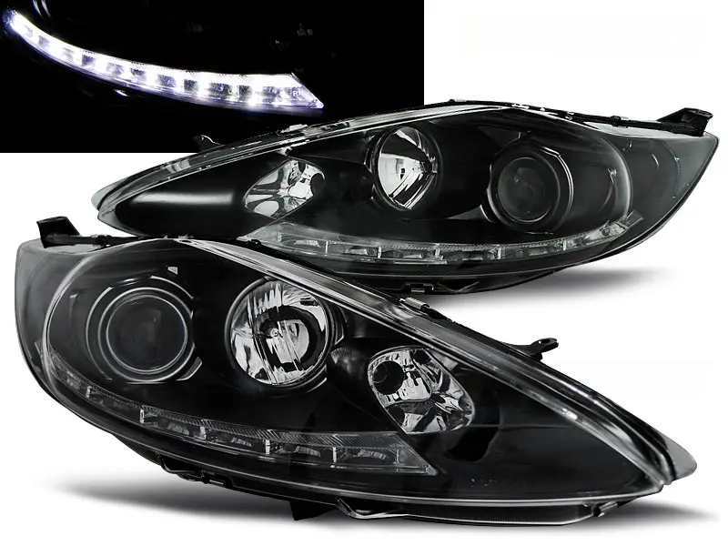 Headlights Ford Fiesta MK7 08-12 Black