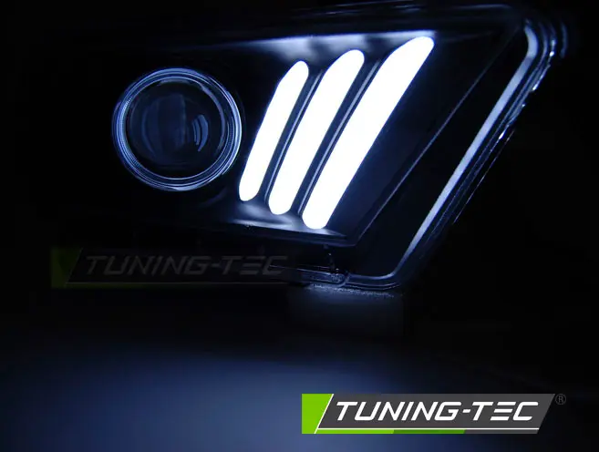 Headlights Ford Mustang 5 10-13 Tube Light Black – náhľad 2