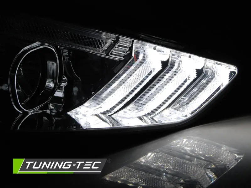 Headlights Ford Focus 3 15-18 DRL Dynamic Chrome – náhľad 3