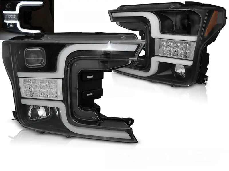 Headlights Ford F150 MK13 17-20 Black