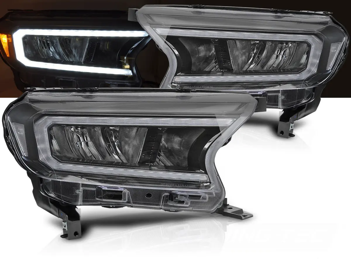 Headlights Ford Ranger 5 16-22 Full LED Black