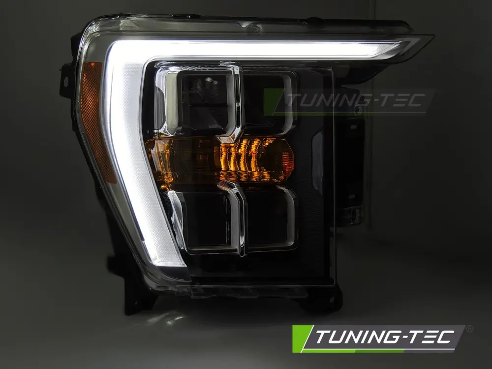 Headlights Ford F150 MK14 20-23 DRL 3 Full LED Black – náhľad 2
