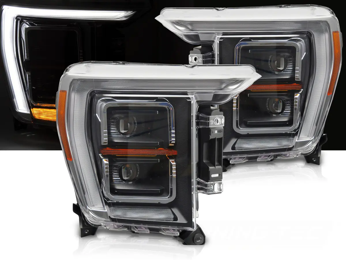 Headlights Ford F150 MK14 20-23 DRL Full LED Black