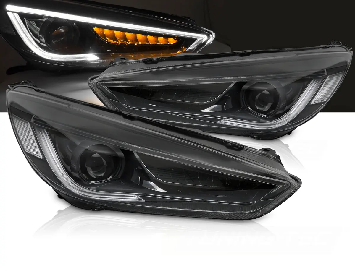 Headlights Ford Focus 3 15-18 Dynamic Black