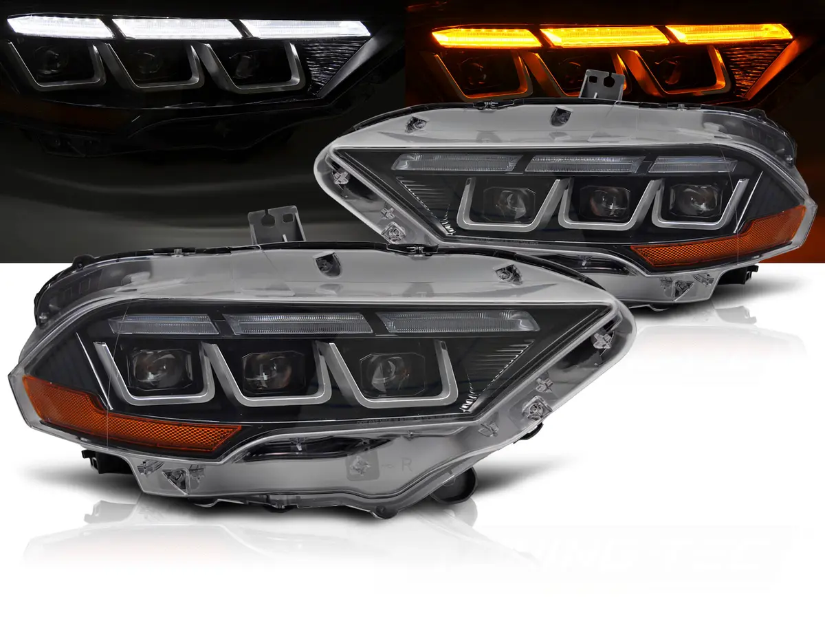 Headlights Ford Mustang 18-21 Full LED Black