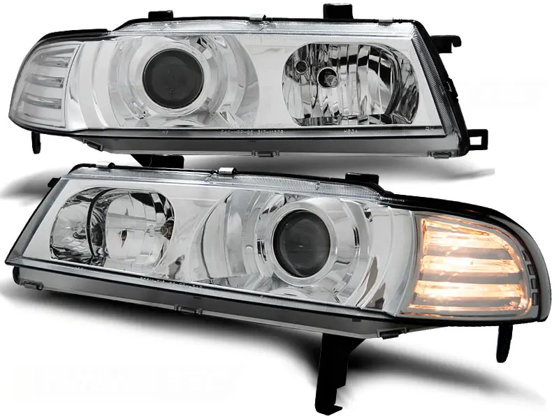 Headlights Honda Prelude 92-97 Angel Eyes Chrome