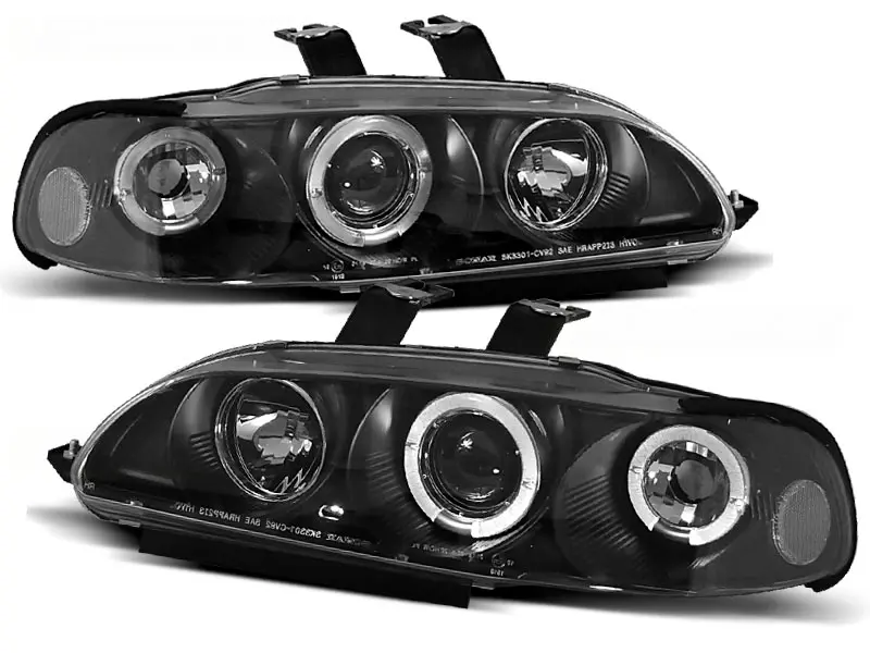 Headlights Honda Civic Sedan 91-95 Angel Eyes Black