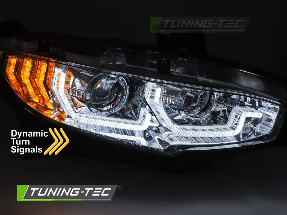 Headlights Honda Civic 10 16-21 Dynamic Chrome – náhľad 4