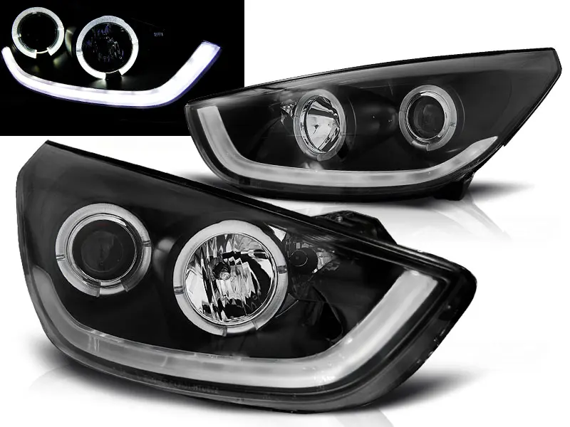 Headlights Hyundai ix35 10-13 Black
