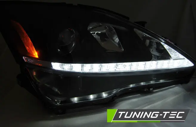 Headlights Lexus IS 06-13 DRL Black – náhľad 3
