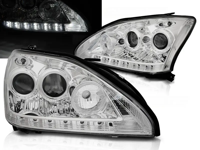 Headlights Lexus RX 03-08 Devil Eyes Chrome