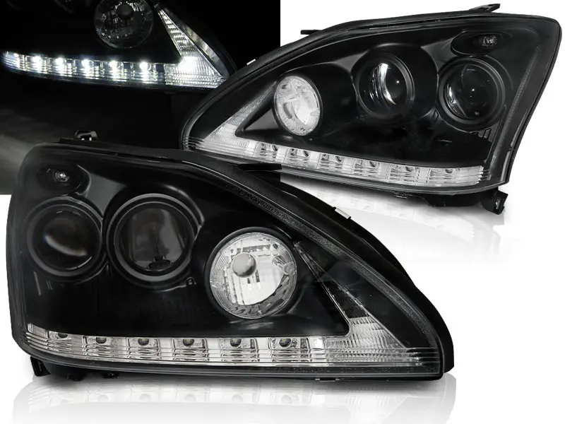 Headlights Lexus RX 03-08 Devil Eyes Black